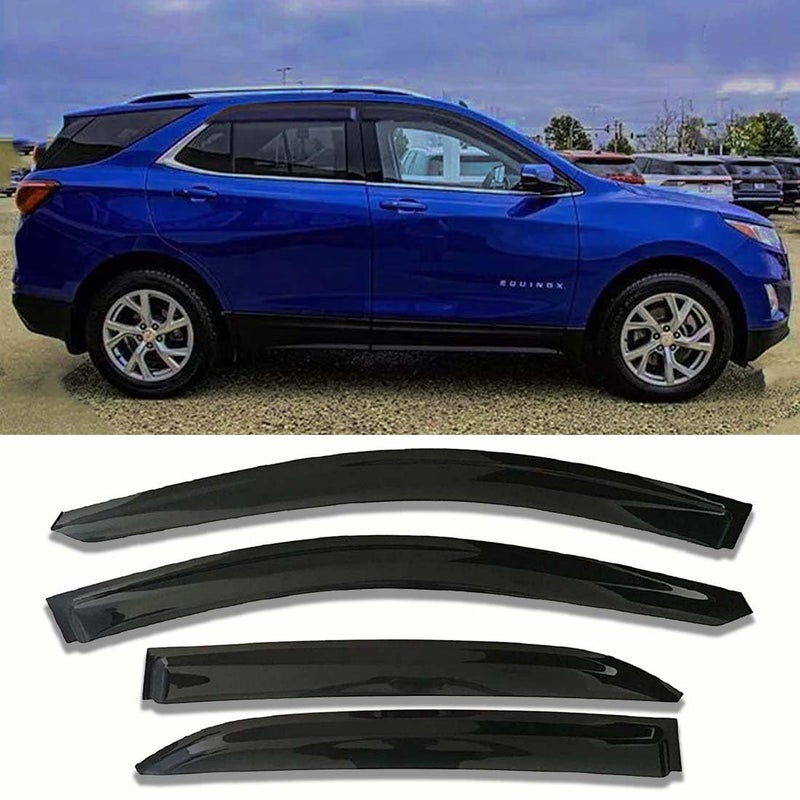 Darodcar Side Window Visors Rain Guards Vent Deflectors for Chevrolet Equinox 2018 2019 2020 2021 2022 2023 2024 Window Vents Shield Sun Shades 4-pc Set - Image 2